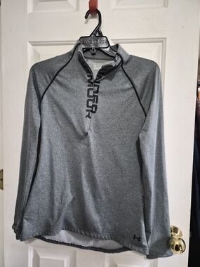 Under Armour Gray Heather Quarter-Zip Pullover